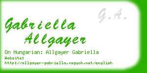 gabriella allgayer business card